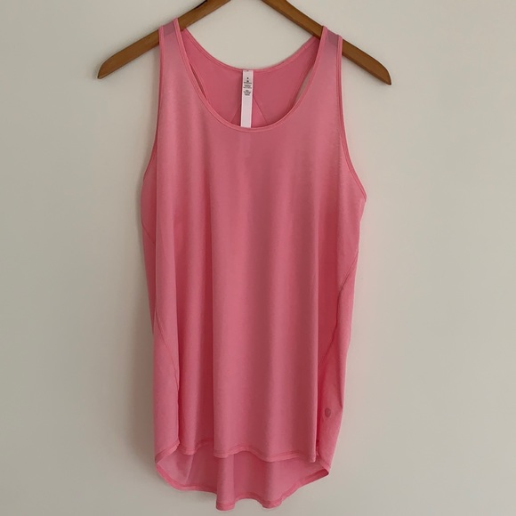 lululemon Essential Tank Loose-Fitting Pleated Pink Sz8